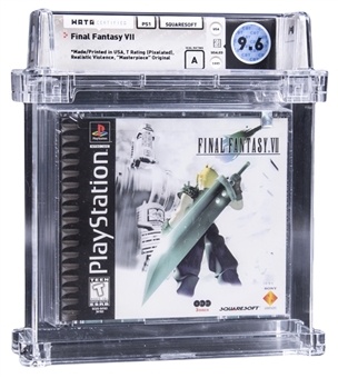 1997 PS1 PlayStation (USA) "Final Fantasy VII" Realistic Violence Sealed Video Game - WATA 9.6/A